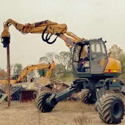 XCMG Wheeler Type Excavator Pile Driver - 6-8m Sheet Piling & High-Efficiency Operation