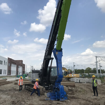 High-Efficiency 15m Excavator Mounted Pile Driver With Durable Cast Steel Fixture