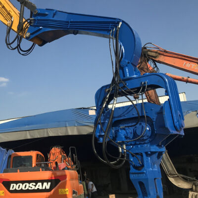 High-Efficiency 3 Ton Vibrating Pile Driver For 15 Meter Large Sheet Piling Construction Projects