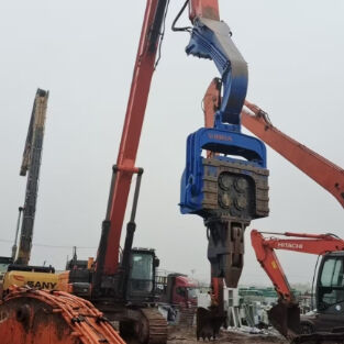 Οδηγός πασσάλων Hydraulic Impact: High Penetration Force & 33-40t Ευελιξία εκσκαφέα